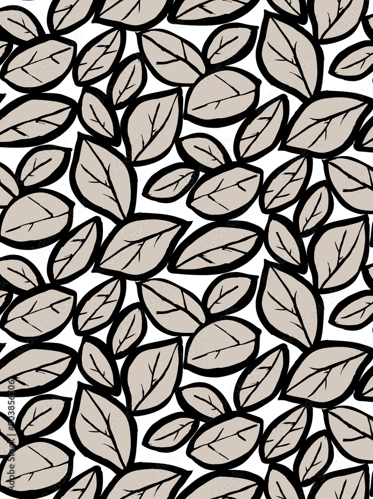 Seamless leaf pattern, floral print. Seamless leaf pattern, floral print.