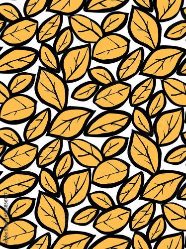 Seamless leaf pattern  floral print.