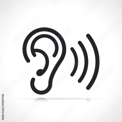 human ear or hearing aid icon