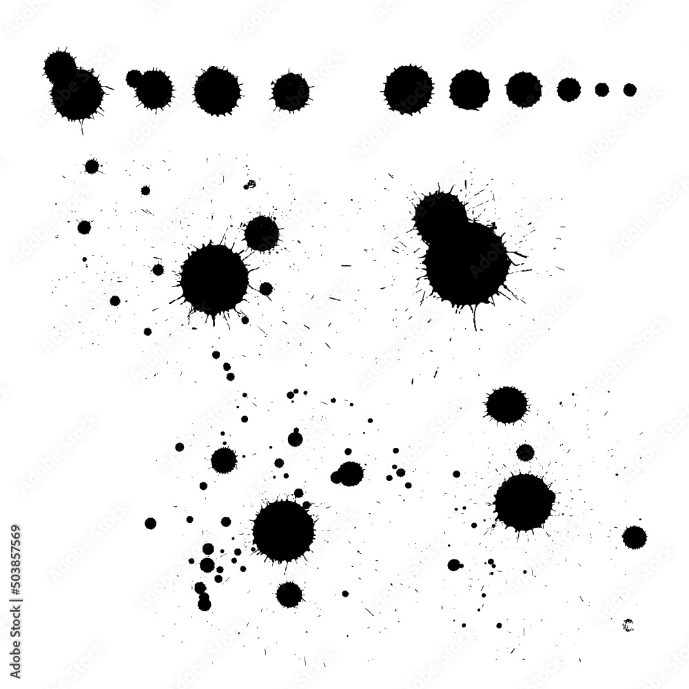 Set of paint splash - vector