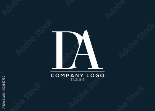 Alphabet  DA  initial Letter Monogram Icon Logo vector illustration