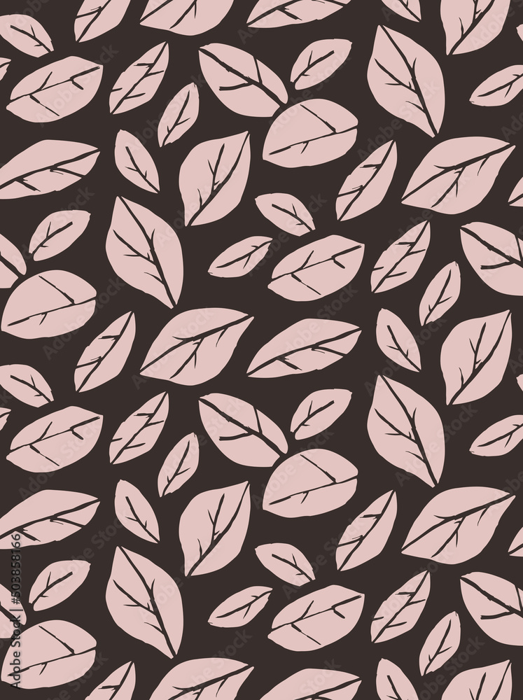 Fototapeta premium Seamless leaf pattern, floral print.