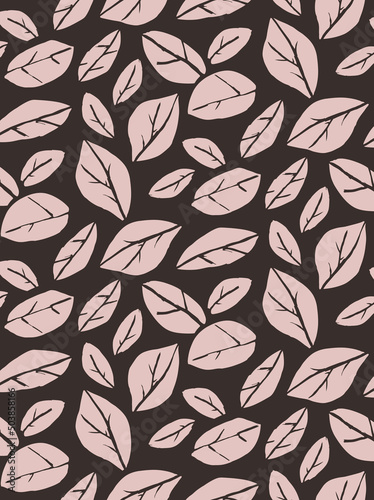 Seamless leaf pattern  floral print.