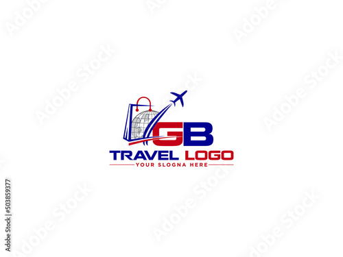 Minimalist GB Logo Image, Colorful Gb bg Logo Letter Icon Design For Outdoor Agency photo