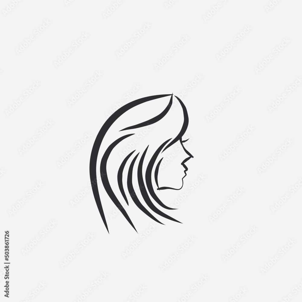 Vector illustration silhouette of a woman