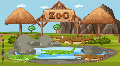 Animals at the zoo