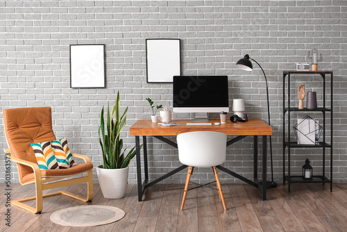 Interior of stylish room wi...