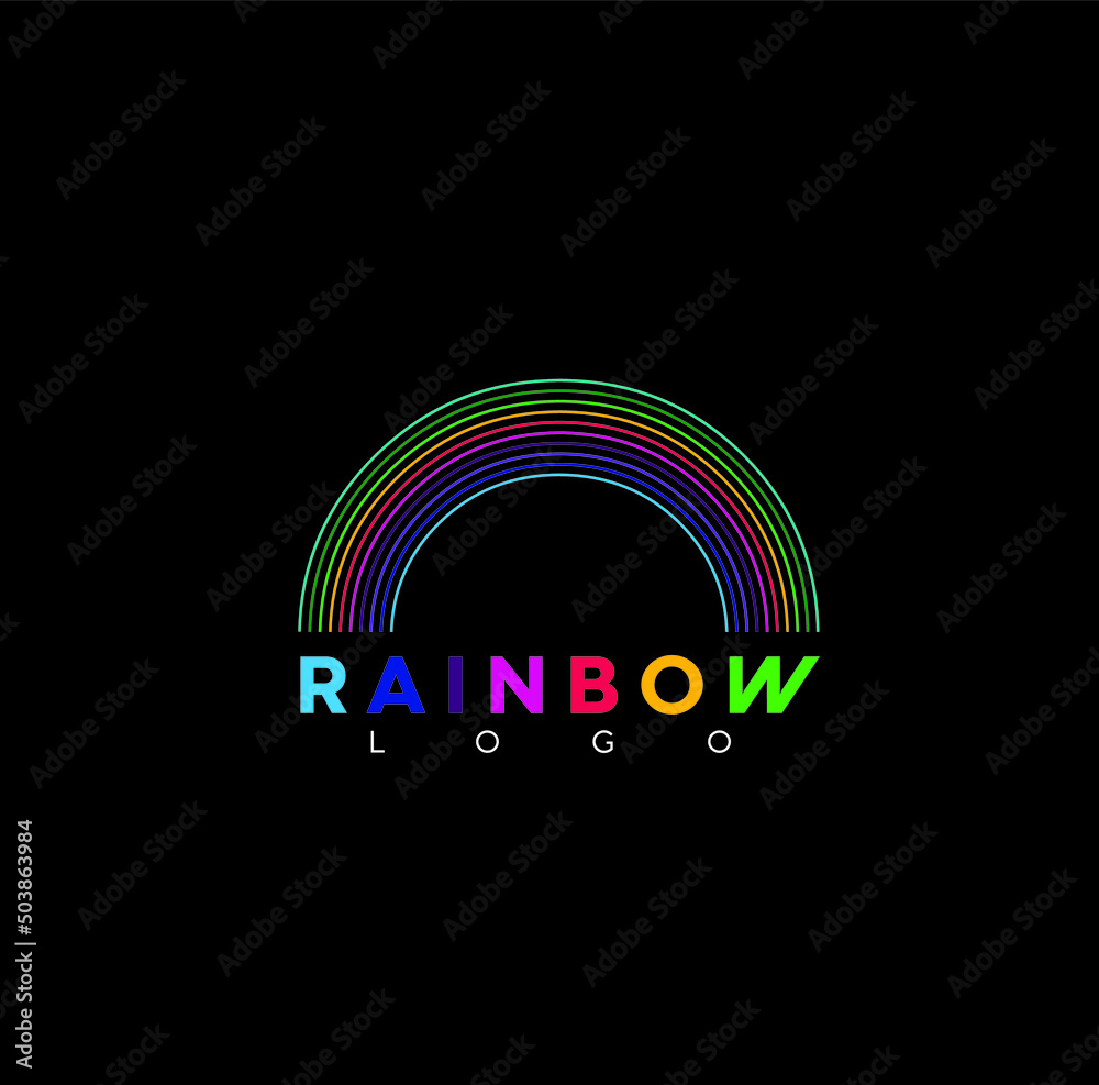 Rainbow ilustration logo vector template Rainbow ilustration logo vector template