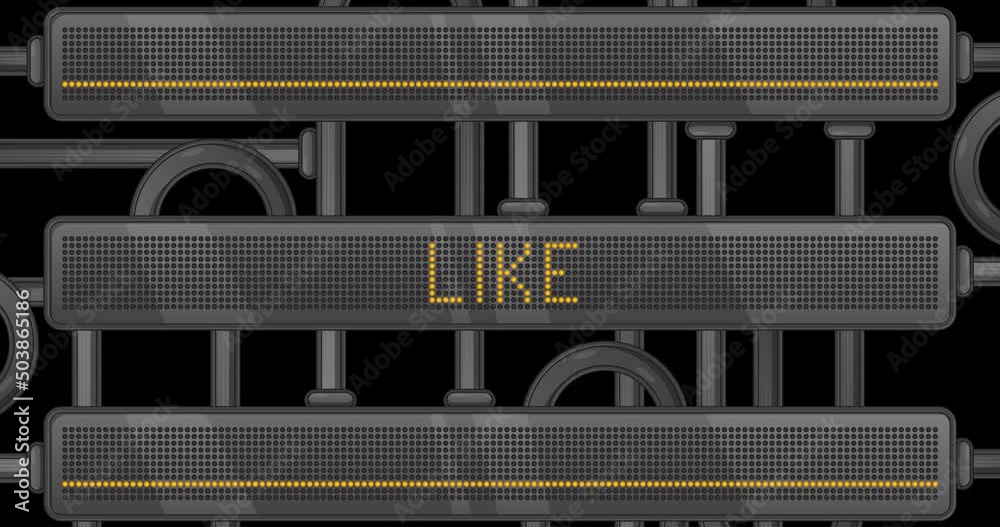 Like text on a Digital Led Panel. Announcement Message with Light Equipment. Like text on a Digital Led Panel. Announcement Message with Light Equipment.