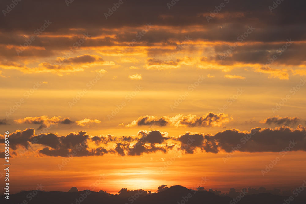 Sunset ,Sunrise with sun and clouds on orange dramatic sky Sunset ,Sunrise with sun and clouds on orange dramatic sky