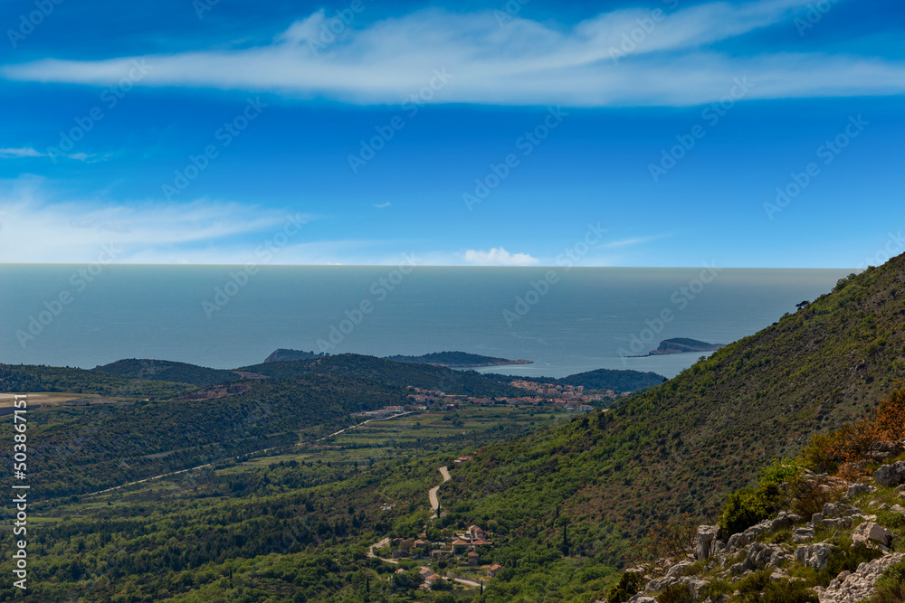 Mountains valley in Konavle region near Dubrovnik.
