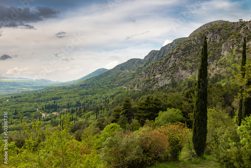 Balcan mountains in Konavle region near Dubrovnik. photo