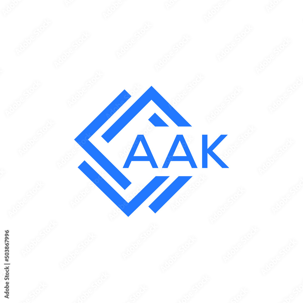 Fototapeta premium AAK technology letter logo design on white background. AAK creative initials technology letter logo concept. AAK technology letter design.
