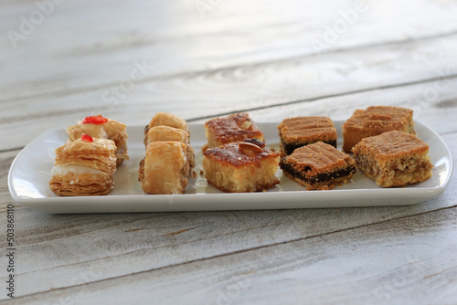 Plate of Lebanese Desserts