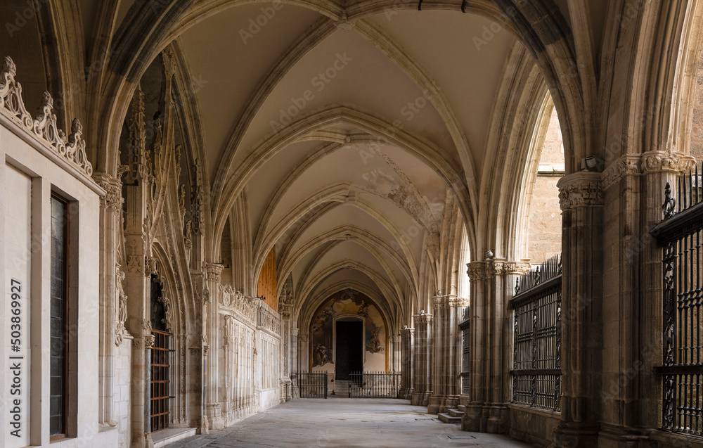 The cloister of cathedral of Toledo, Spain