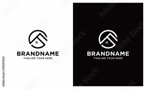 real estate Letter F Logo design vector template.