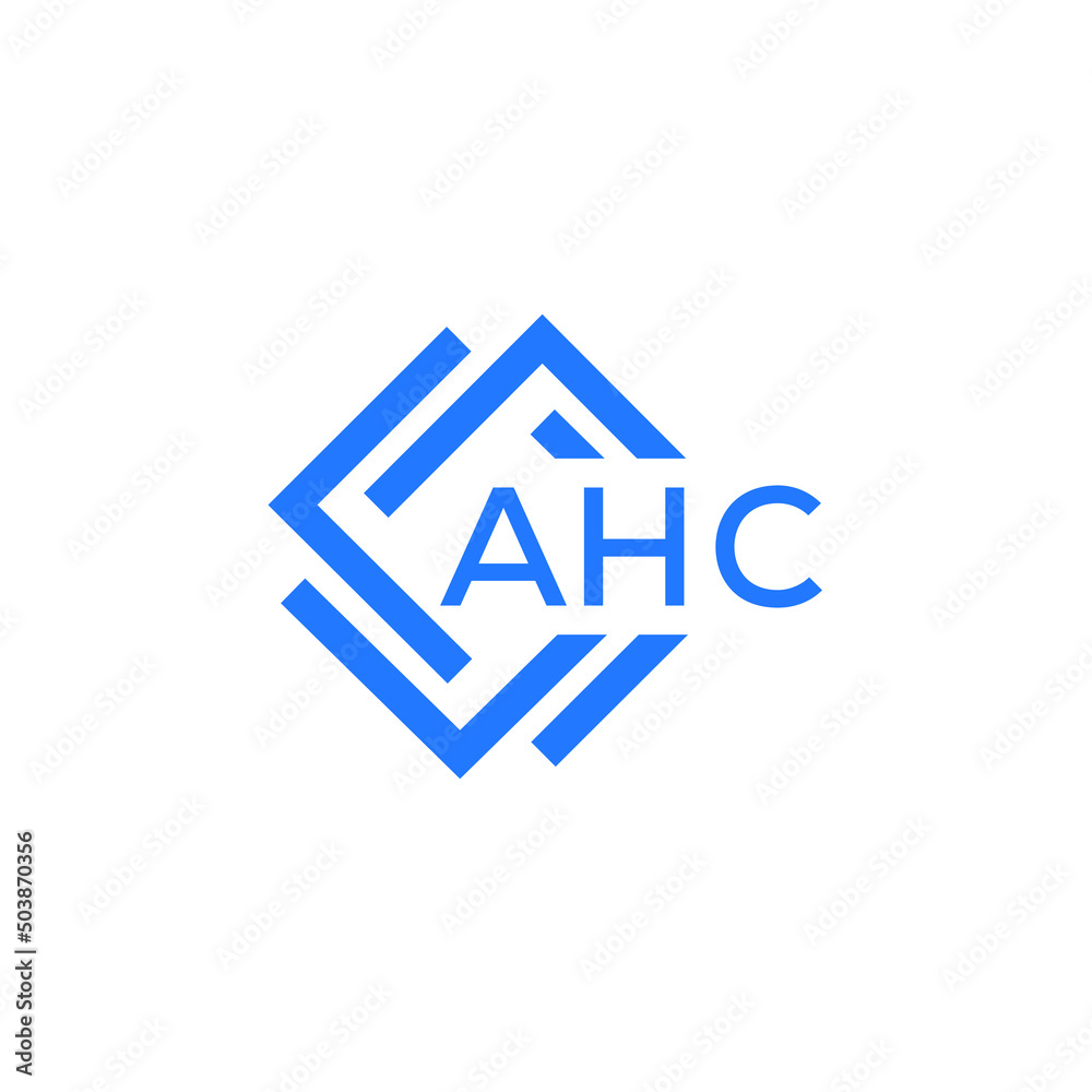 Obraz premium AHC technology letter logo design on white background. AHC creative initials technology letter logo concept. AHC technology letter design. 