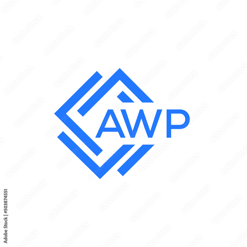 Obraz premium AWP technology letter logo design on white background. AWP creative initials technology letter logo concept. AWP technology letter design.