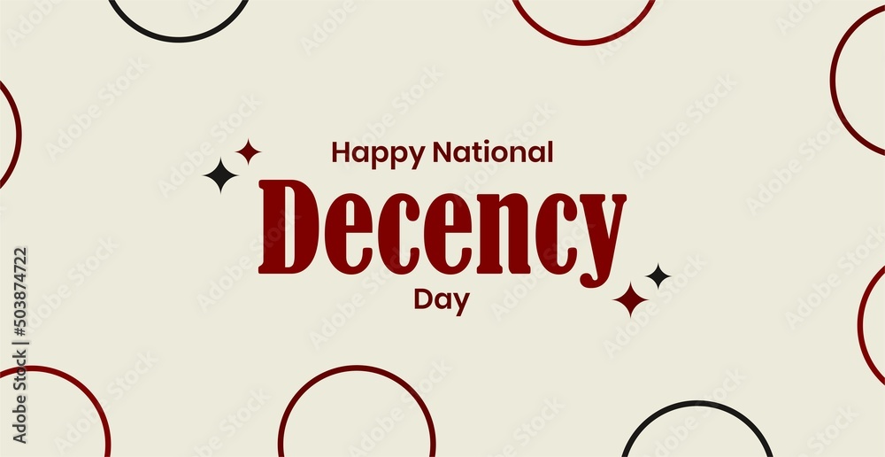 National Decency day, Holiday concept. Template for background, banner