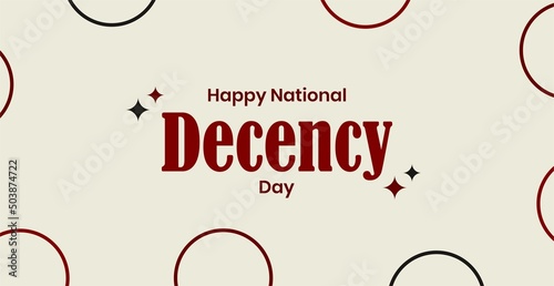 National Decency day, Holiday concept. Template for background, banner, card, poster, t-shirt with text inscription, vector eps.