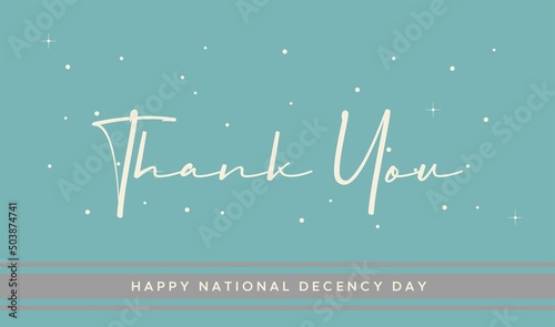 National Decency day, Holiday concept. Template for background, banner, card, poster, t-shirt with text inscription, vector eps.
