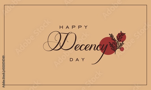 National Decency day, Holiday concept. Template for background, banner, card, poster, t-shirt with text inscription, vector eps.