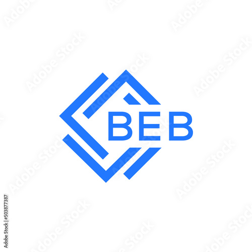 BEB technology letter logo design on white  background. BEB creative initials technology letter logo concept. BEB technology letter design. photo