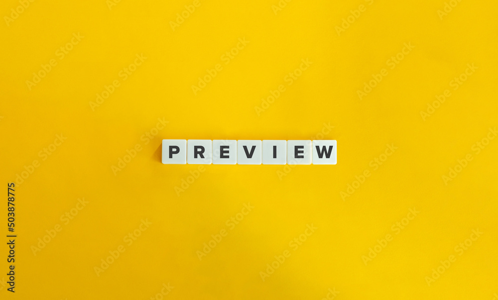 Preview Word on Letter Tiles on Yellow Background. Minimal Aesthetics. Preview Word on Letter Tiles on Yellow Background. Minimal Aesthetics.