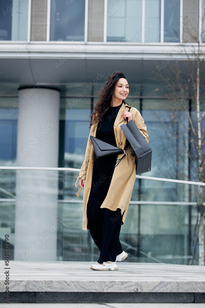 Fototapeta premium woman talking on the phone