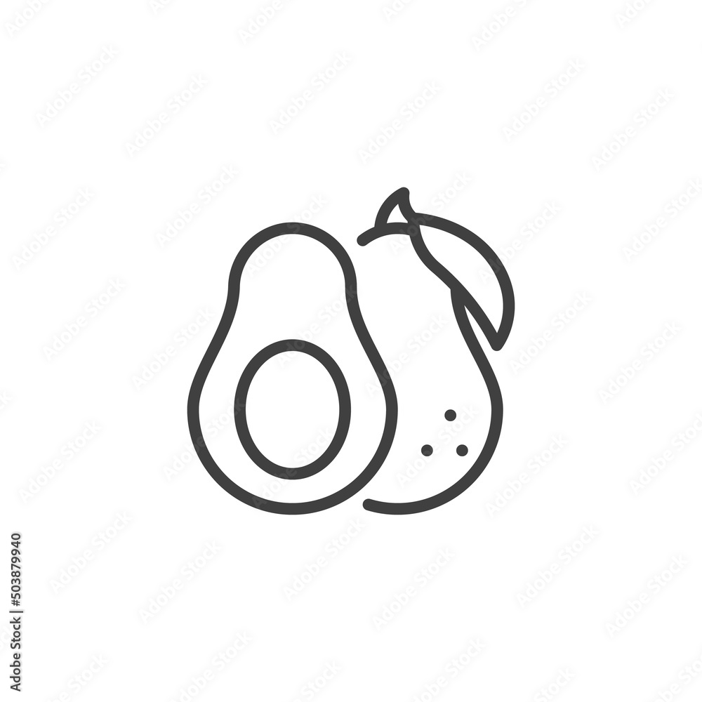 Avocado fruit line icon Avocado fruit line icon