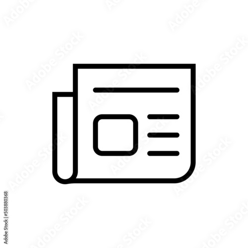 Newspaper icon vector template. Newspaper Icon Flat Vector Illustration