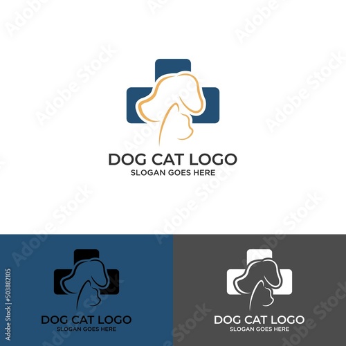 minimalist monoline lineart outline cat icon logo icon template vector illustration