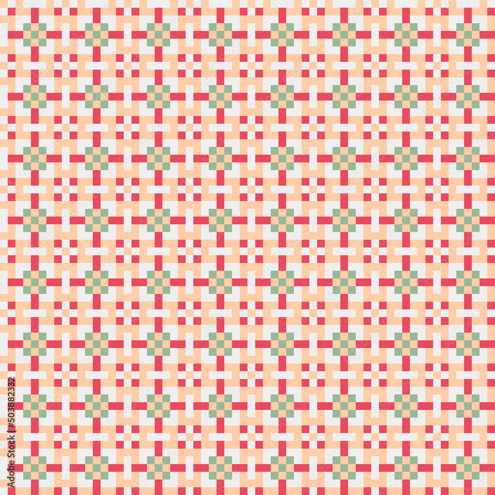 Abstract Cross Pattern generative computational art illustration