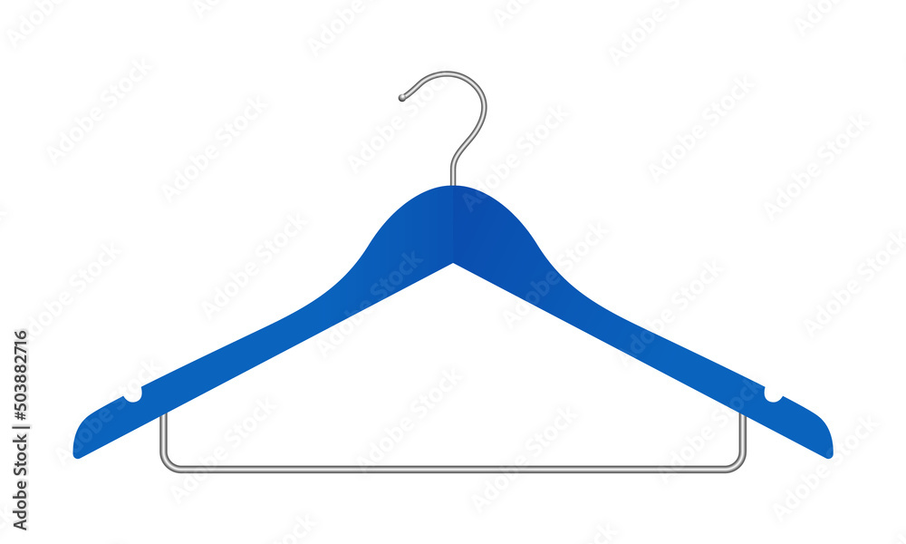 Blue Hanger Isolated On White Background, Vector File