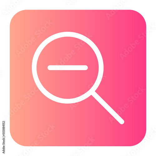 zoom out gradient icon