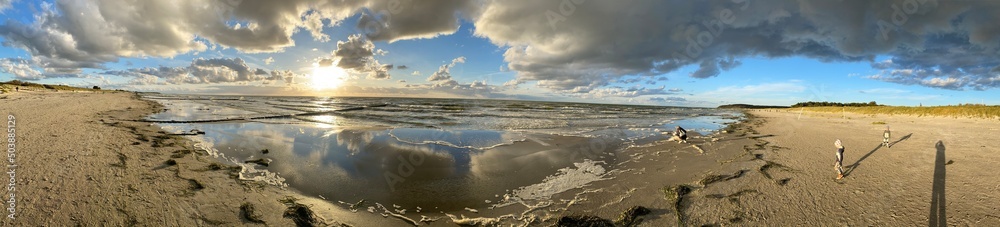 Panorama  Strand Meer 