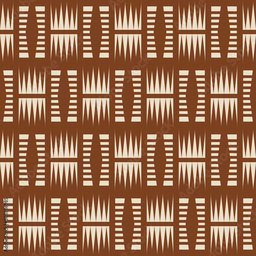 Vector vintage brown color traditional tribal African southwest mudcloth color seamless pattern background. Use for fabric, textile, interior decoration elements, wrapping.