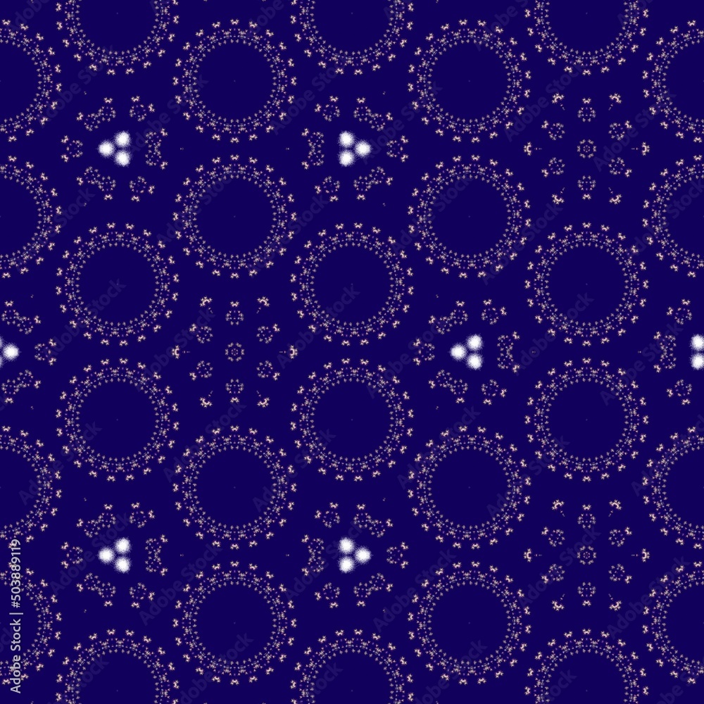 Dark blue pattern with hexagon concept inspired of middle eastern traditional style