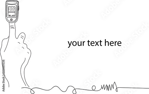 Outline sketch drawing of finger in oximeter, Pulse Oximeter Pictures, Images and Stock Photos