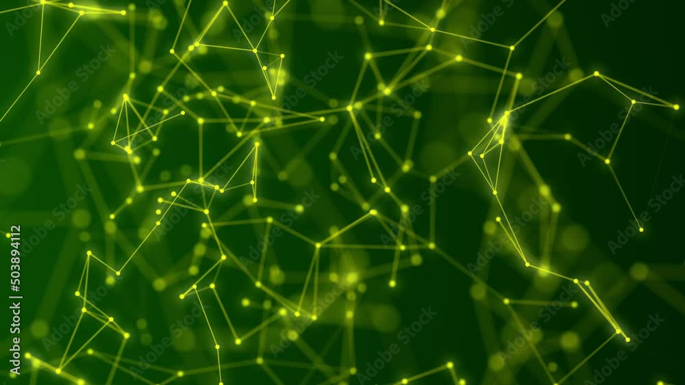 4K digital connection abstract animation dots and lines on blue background. 5G network connection structure technology background. 4K digital connection abstract animation dots and lines on blue background. 5G network connection structure technology background.