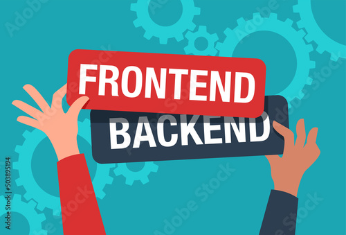Fototapeta Frontend and Backend Software Development