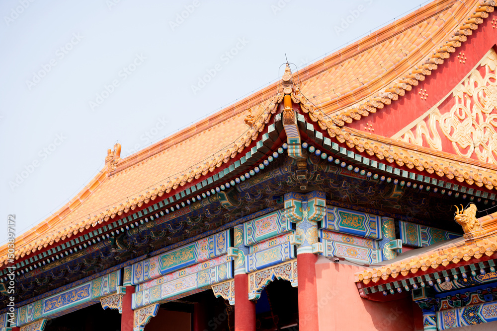Part of the palace architecture in the Forbidden City Part of the palace architecture in the Forbidden City
