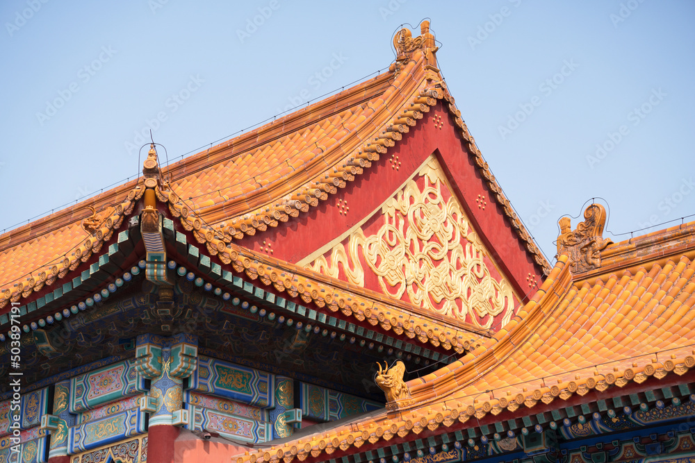 Part of the palace architecture in the Forbidden City