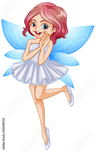 Beautiful fairy girl cartoon character