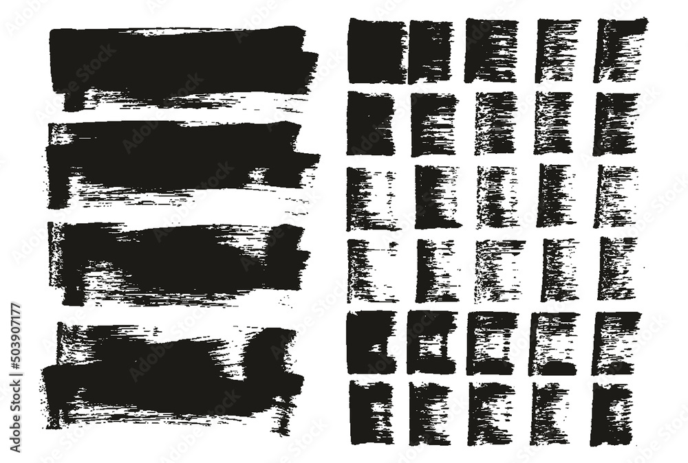 Flat Sponge Regular Artist Brush Long Background & Straight Lines Mix High Detail Abstract Vector Background Mix Set 