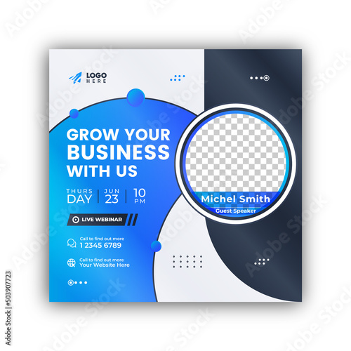 Creative Business Promotion Social Media Facebook Instagram Square Post or Banner Design Template