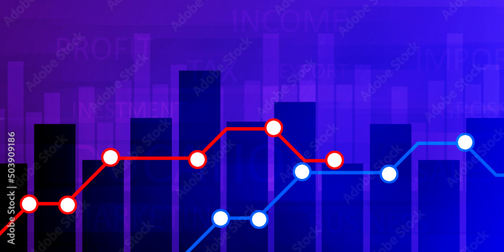 2d rendering Stock market online business concept. business Graph 2d rendering Stock market online business concept. business Graph
