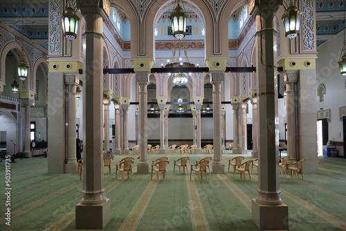 The interior of the Jumeirah Mosque in Dubai photo