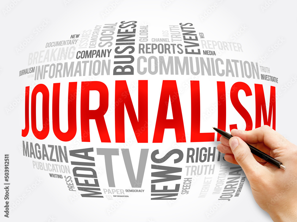 Journalism word cloud collage , social concept background Journalism word cloud collage , social concept background