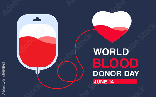 World blood donor day vector background. 14 june. Hemophilia day concept